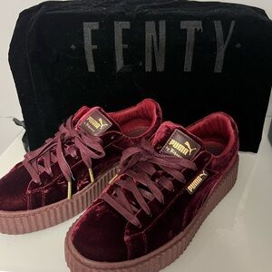 Puma Red Velvet Creeper Sneakers